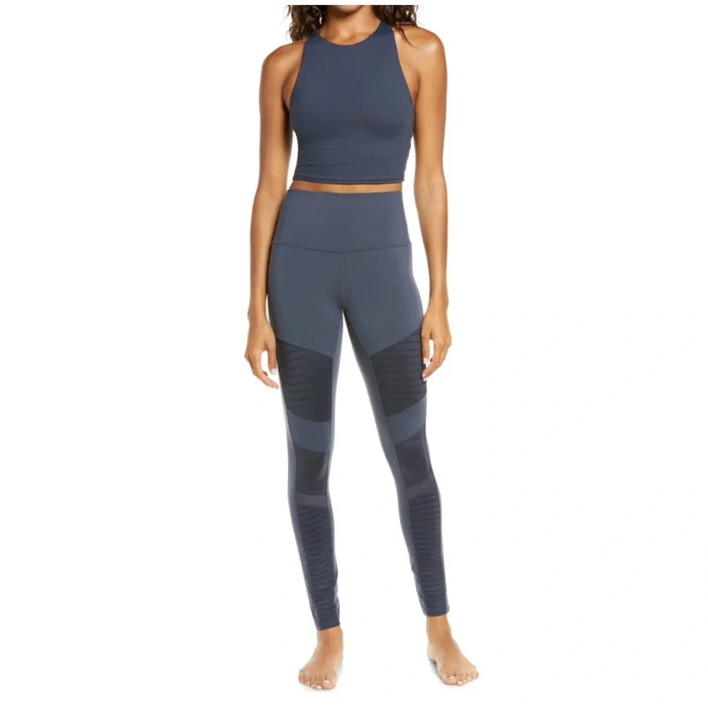 ALO Yoga Midnight Moto Matching Set XS NWT Leggings + Bra